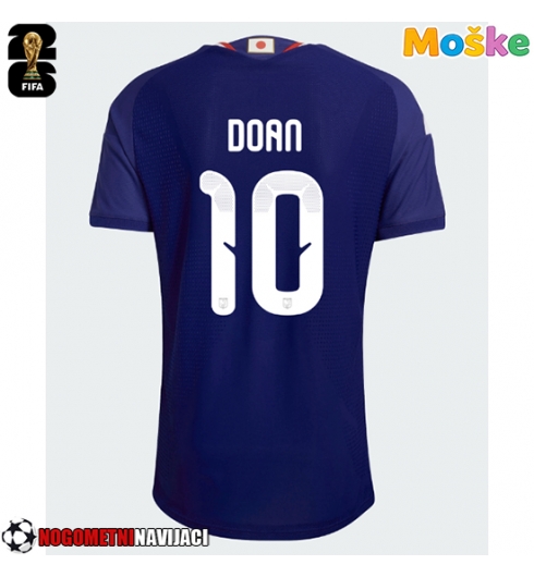 Moške Nogometnih dresov Japonska Ritsu Doan #10 Domači SP 2026 Kratki rokavi Moške Nogometnih dresov Japonska Ritsu Doan #10 Domači SP 2026 Kratki rokavi